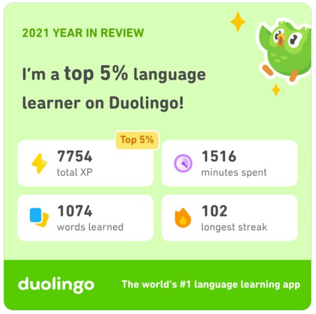 Duolingo Bragging graphics