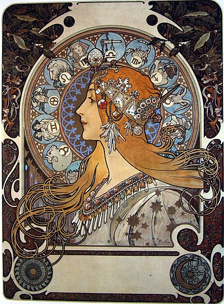 IMAGE: Zodiac (1897) by Alphonse Maria Mucha