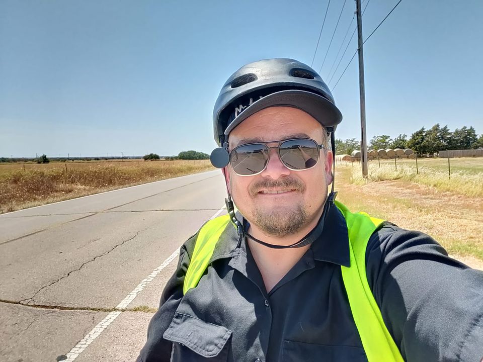 pictures from e-bike ride for groceries in Piedmont, OK