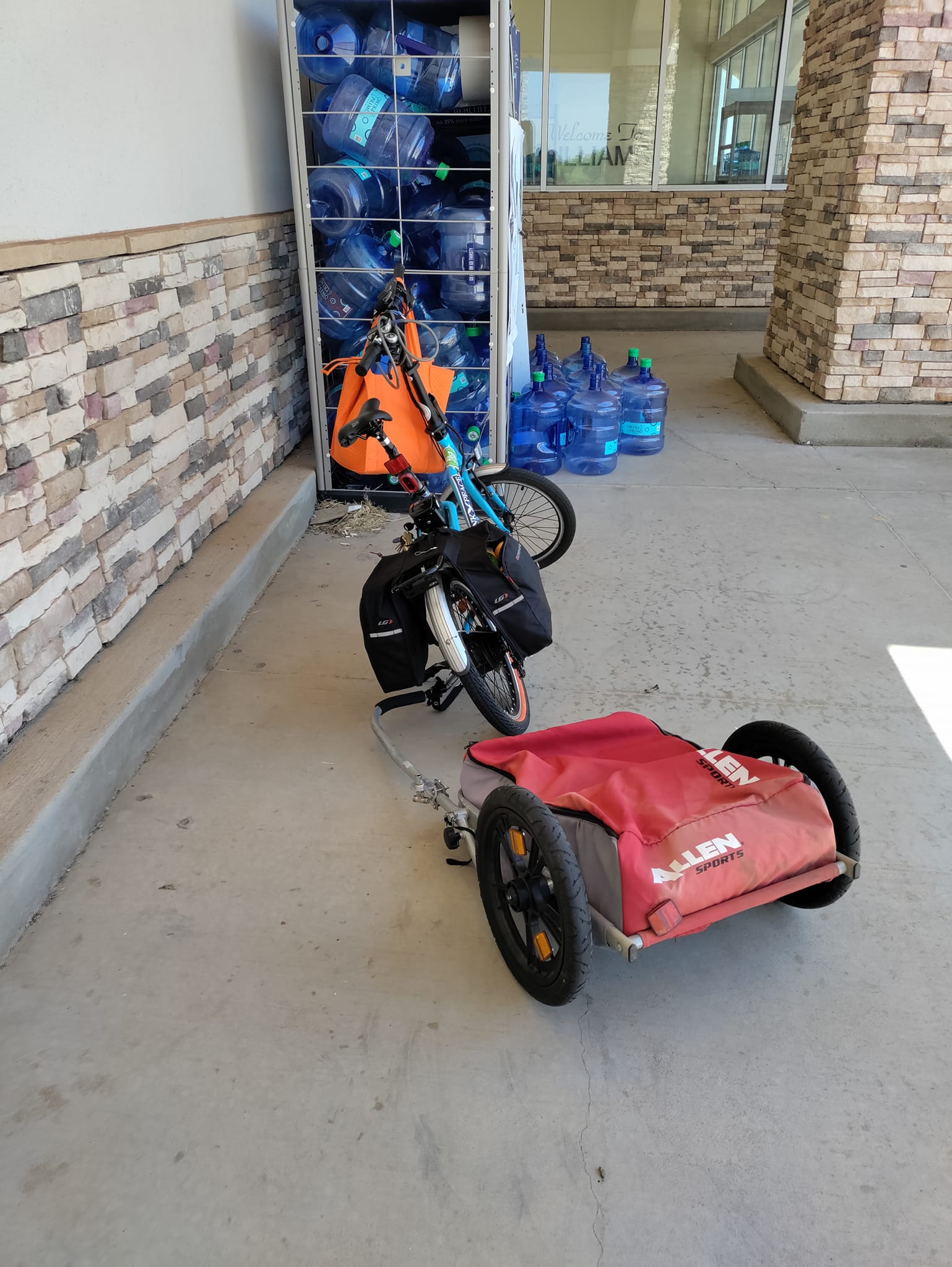 pictures from e-bike ride for groceries in Piedmont, OK