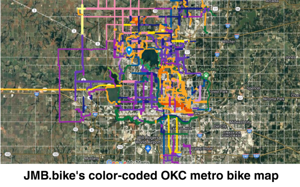 screenshot of bike map
